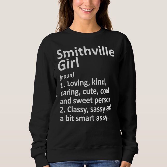 Sudadera Smithville Chica Tx Texas Funny City Home Roots (Anverso)