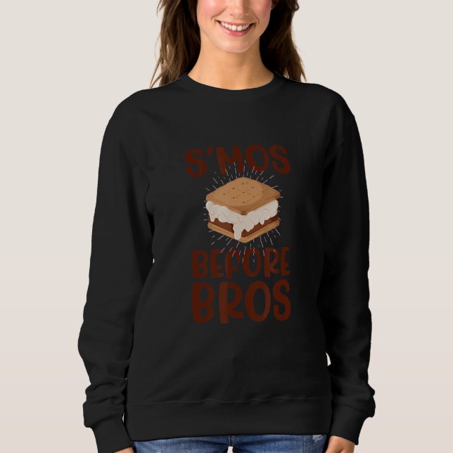 Sudadera S'MOS BEFORE BROS  Food over Dudes   S'mores Meme (Anverso)