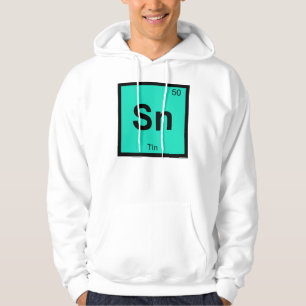 Sudadera Sn - Química del estaño Símbolo del elemento de la