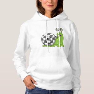 Sudadera Snail en ajedrez con tablero de ajedrez