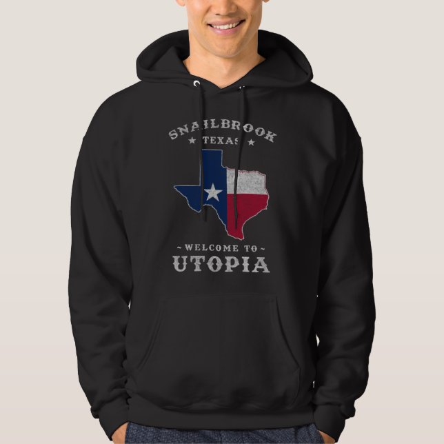 Sudadera Snailbrook Texas  Ciudad de Utopía a lo largo del  (Anverso)