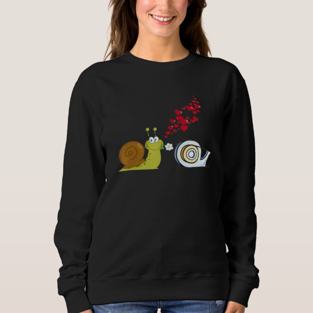 Sudadera Snails Snail Love Snail When a Snail Falls in Love (Anverso)