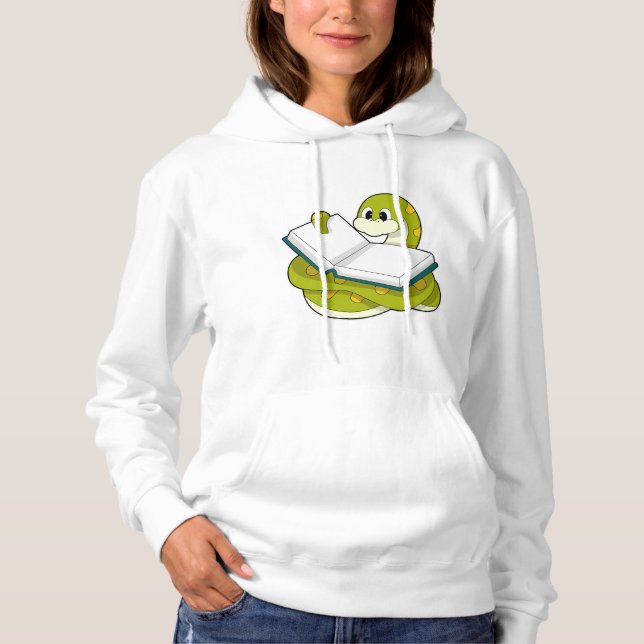 Sudadera Snake al leer con libro (Anverso)