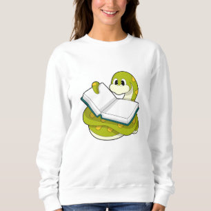 Sudadera Snake al leer con libro