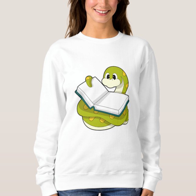 Sudadera Snake al leer con libro (Anverso)