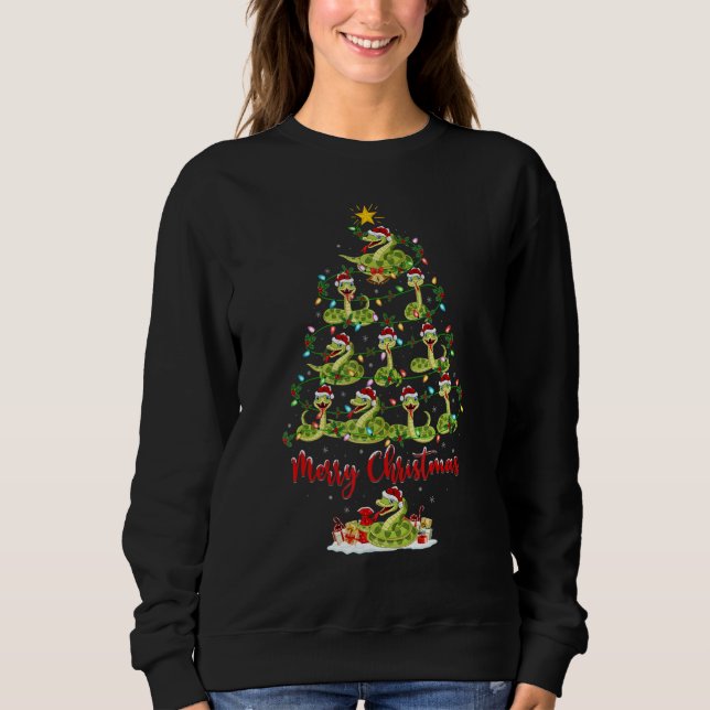 Sudadera Snake Christmas Tree Lights  Snake Xmas (Anverso)