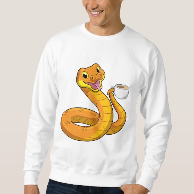 Sudadera Snake con copa de café (Anverso)