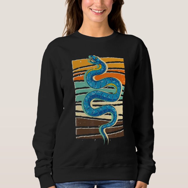 Sudadera Snake   Reptile Keeper Pet Animal   Retro Snake (Anverso)