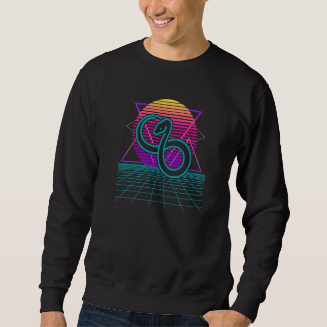 Sudadera Snake Retro 80 Estilo Ball Python Boa Constrictor (Anverso)