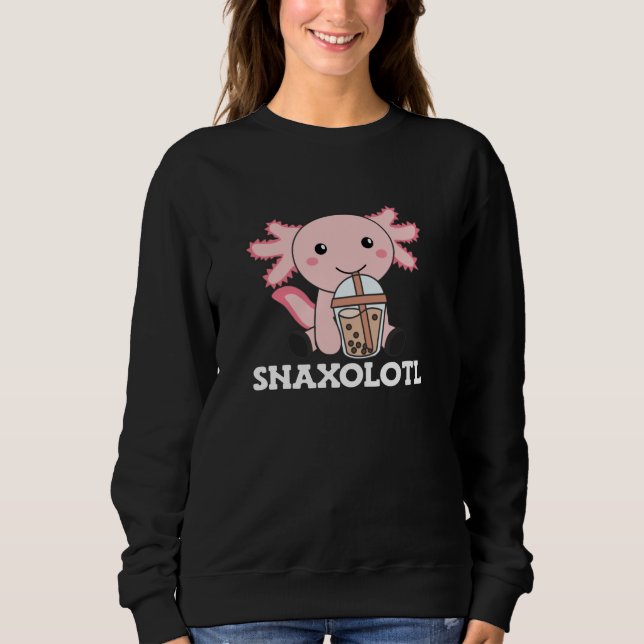 Sudadera Snaxolotl Axolotl Bubble Tea Amantes de los dulces (Anverso)