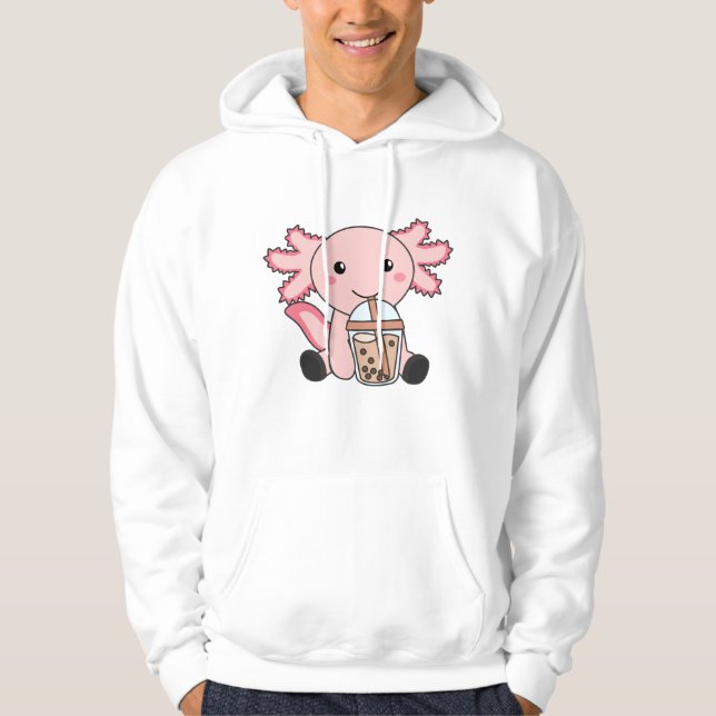Sudadera Snaxolotl Axolotl Bubble Tea Amantes de los dulces (Anverso)