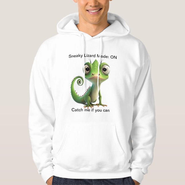 Sudadera Sneaky Lizard Mode - Guay Hoodie for Reptile Lover (Anverso)
