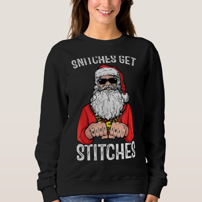 Sudadera Snitches Obtén Stitches Santa (Anverso)