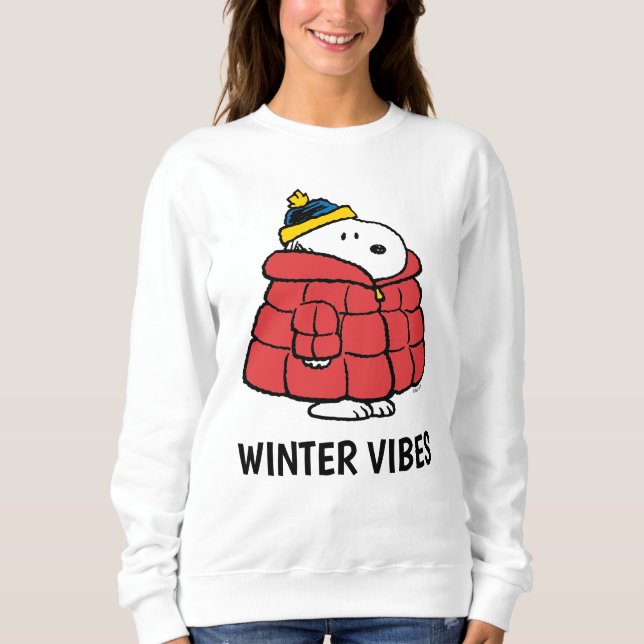 Sudadera Snoopy Winter in Puffer Coat Sweatshirt (Anverso)