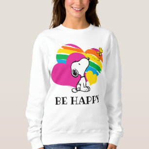 Sudadera Snoopy y Woodstock   Corazones arcoiris