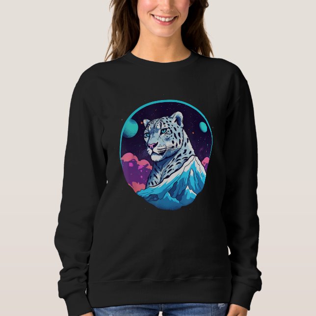 Sudadera Snow Leopard Wild Animal Snow Leopard Men Women Ki (Anverso)