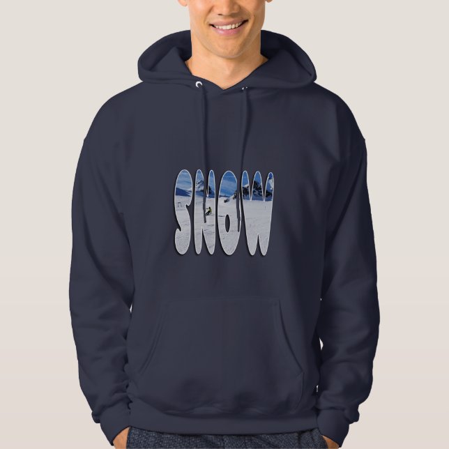 Sudadera Snow Mountain Skier Typography Design (Anverso)