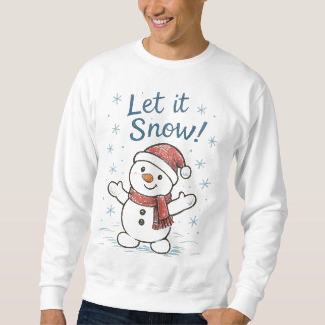 Sudadera Snowbear Snowman in Santa Hat (Anverso)
