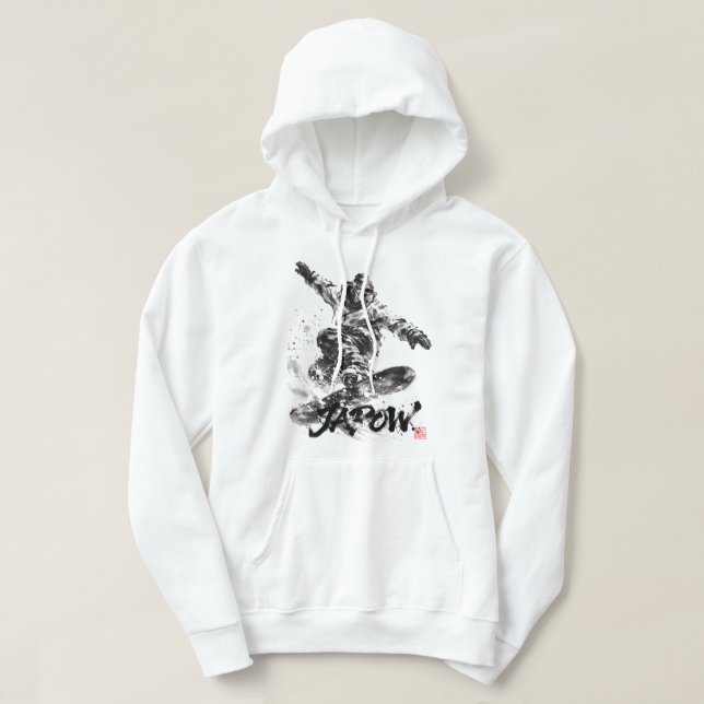 Sudadera Snowboard Brush Art - Snowboarder Light (Diseño del anverso)