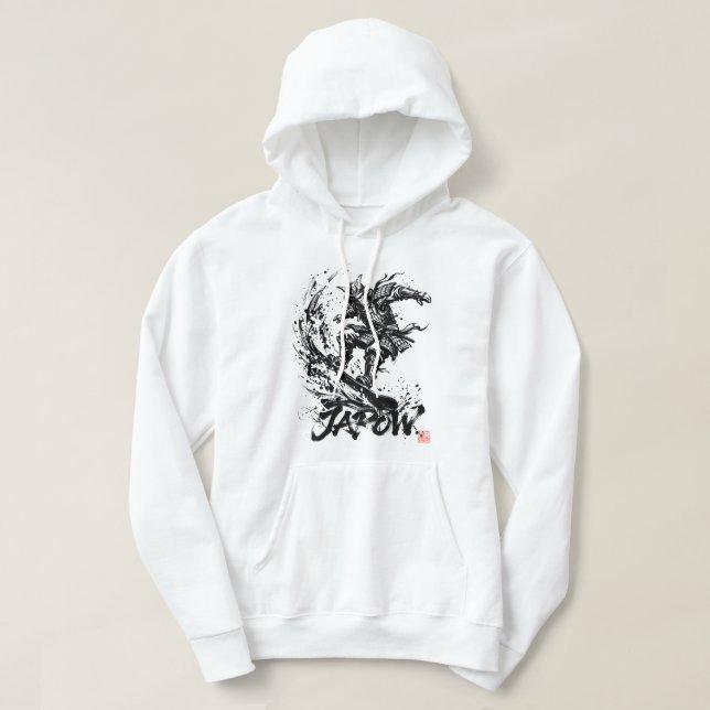 Sudadera Snowboard Brush Art - Snowboarder Samurai (Diseño del anverso)