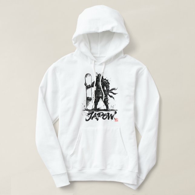 Sudadera Snowboard Brush Art - Standing Samurai snowboard  (Diseño del anverso)