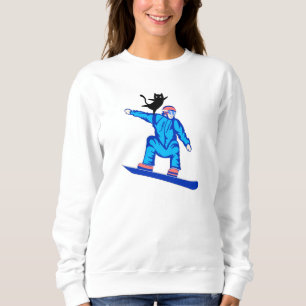 Sudadera Snowboard con un acto de equilibrio de gatos