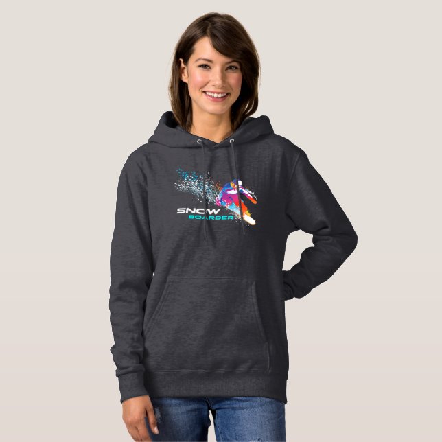 Sudadera Snowboard | Hoodie de la mujer (Anverso completo)