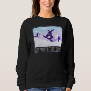 Sudadera Snowboard Mi vida se está volviendo cuesta abajo