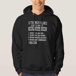 Sudadera Snowboard Snowboard Bacon 5 Cosas Que Me Gustan Lo