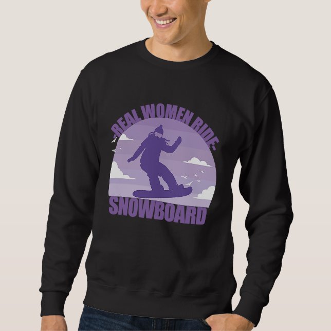 Sudadera Snowboard Snowboarder  funny saying girl (Anverso)