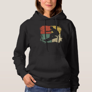 Sudadera Snowboarder cuadrado Silhouette Retro Snowboarding