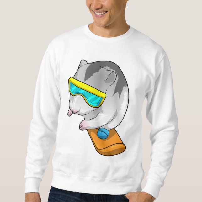 Sudadera Snowboarder de Hamster (Anverso)