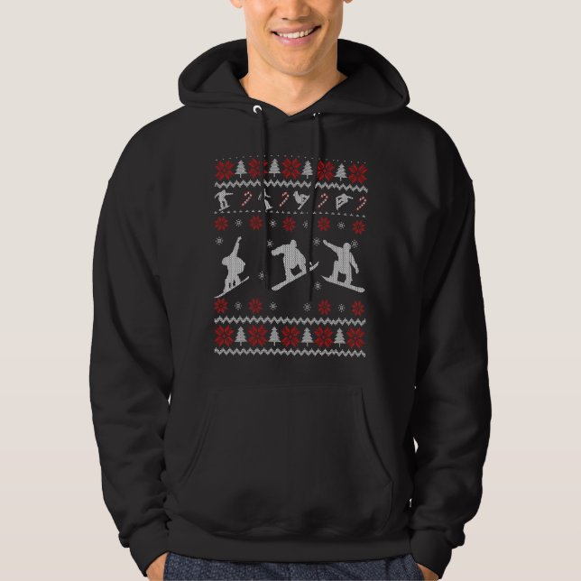 Sudadera Snowboarding Navidades Fea Sweet For Snowboarde (Anverso)