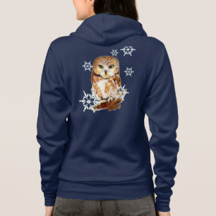 Sudadera Snowflake Cute vio la camiseta de lechuza blanca