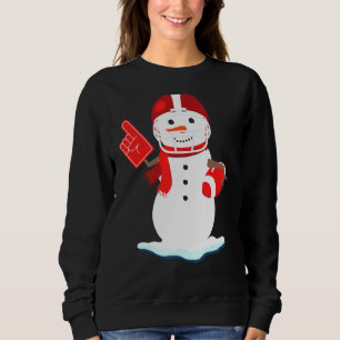 Sudadera Snowman americano de fútbol cute rugby
