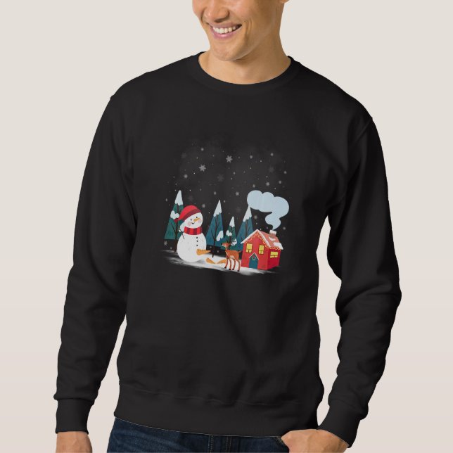 Sudadera Snowman Carrot Tail Ugly Christmas   Humorous (Anverso)