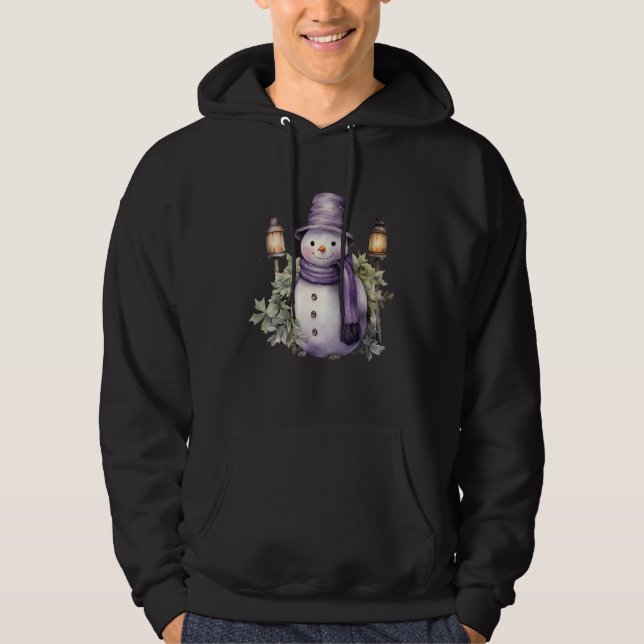 Sudadera Snowman con Navidades de invierno de Nose Scarf (Anverso)