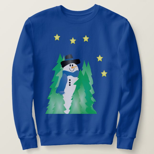 Sudadera Snowman en azul (Anverso del diseño)