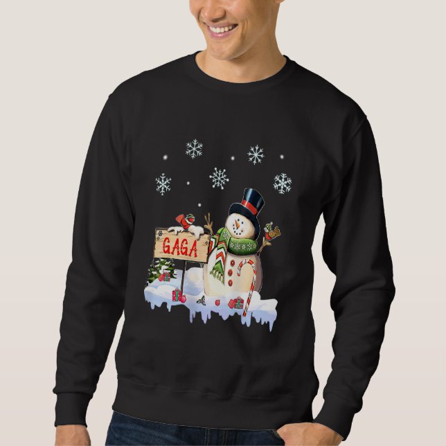 Sudadera Snowman Gaga congeló Navidades Fiesta Navidad (Anverso)