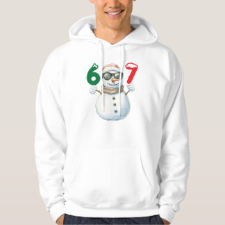 Sudadera Snowman Holding 67 Numbers Graphic