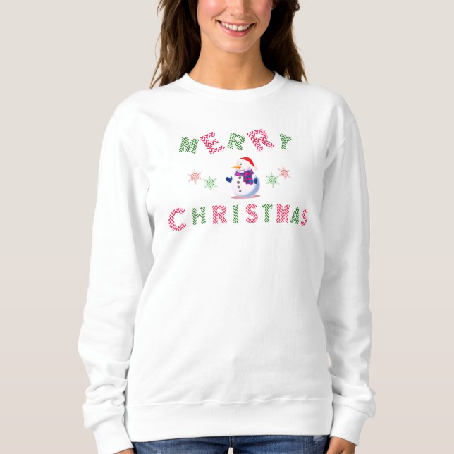 Sudadera Snowman Merry Christmas (Anverso)