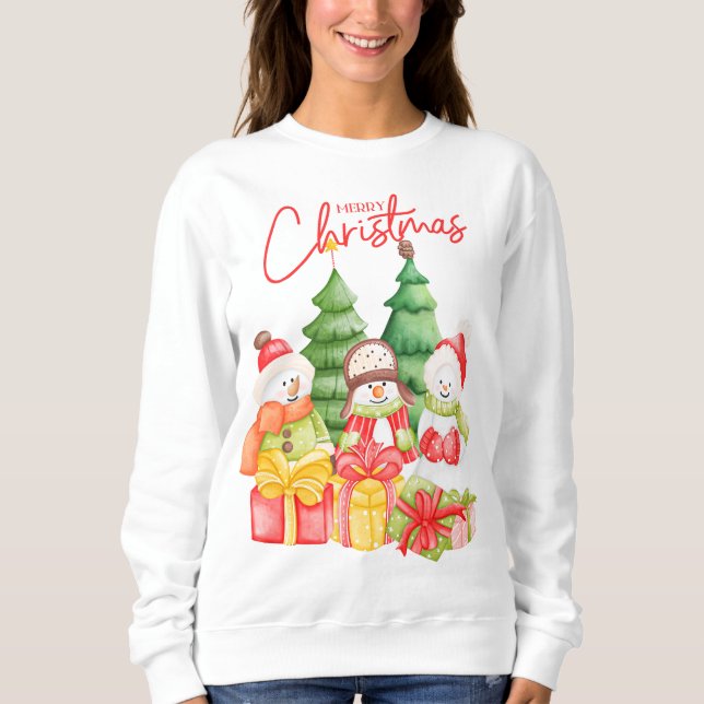 Sudadera Snowman Merry Christmas (Anverso)