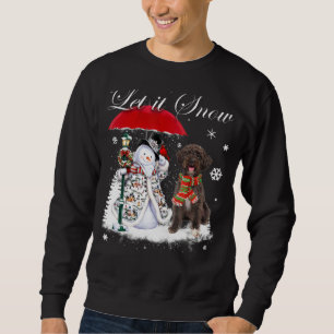 Sudadera Snowman, Navidades de Schnoodle Santa Dog, Navidad