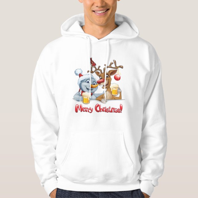 Sudadera Snowman y renos animan a los Navidades (Anverso)