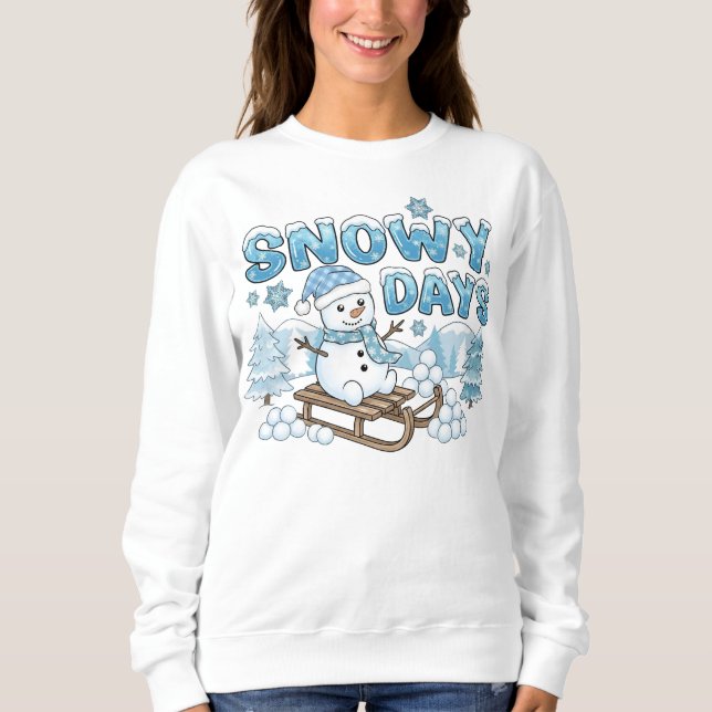 Sudadera Snowy Day Snowman Sweatshirt (Anverso)