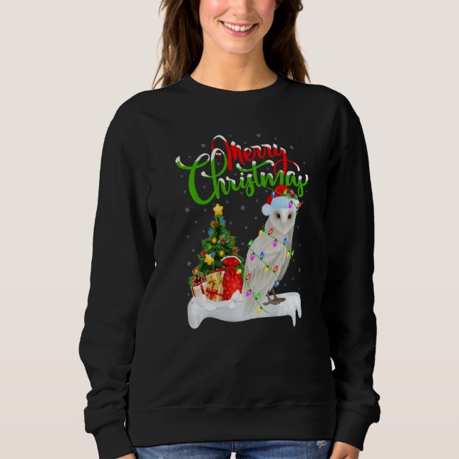 Sudadera Snowy Owl Bird  Xmas Decorations Snowy Owl Christm (Anverso)