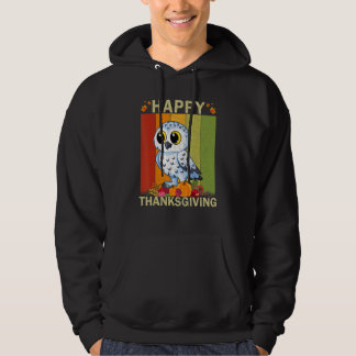 Sudadera Snowy Owl Retro Graphic Family Matching Thanksgiv