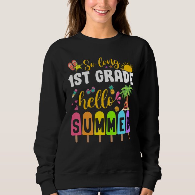 Sudadera So Long 1º Grado Hola verano helado de púsica (Anverso)