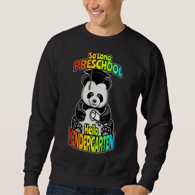 Sudadera So Long Preschool Hello Kindergarten Happy Panda (Anverso)