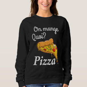 Sudadera Sobre Comer Qui Pizza Para Hombres Y Mujeres